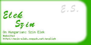 elek szin business card